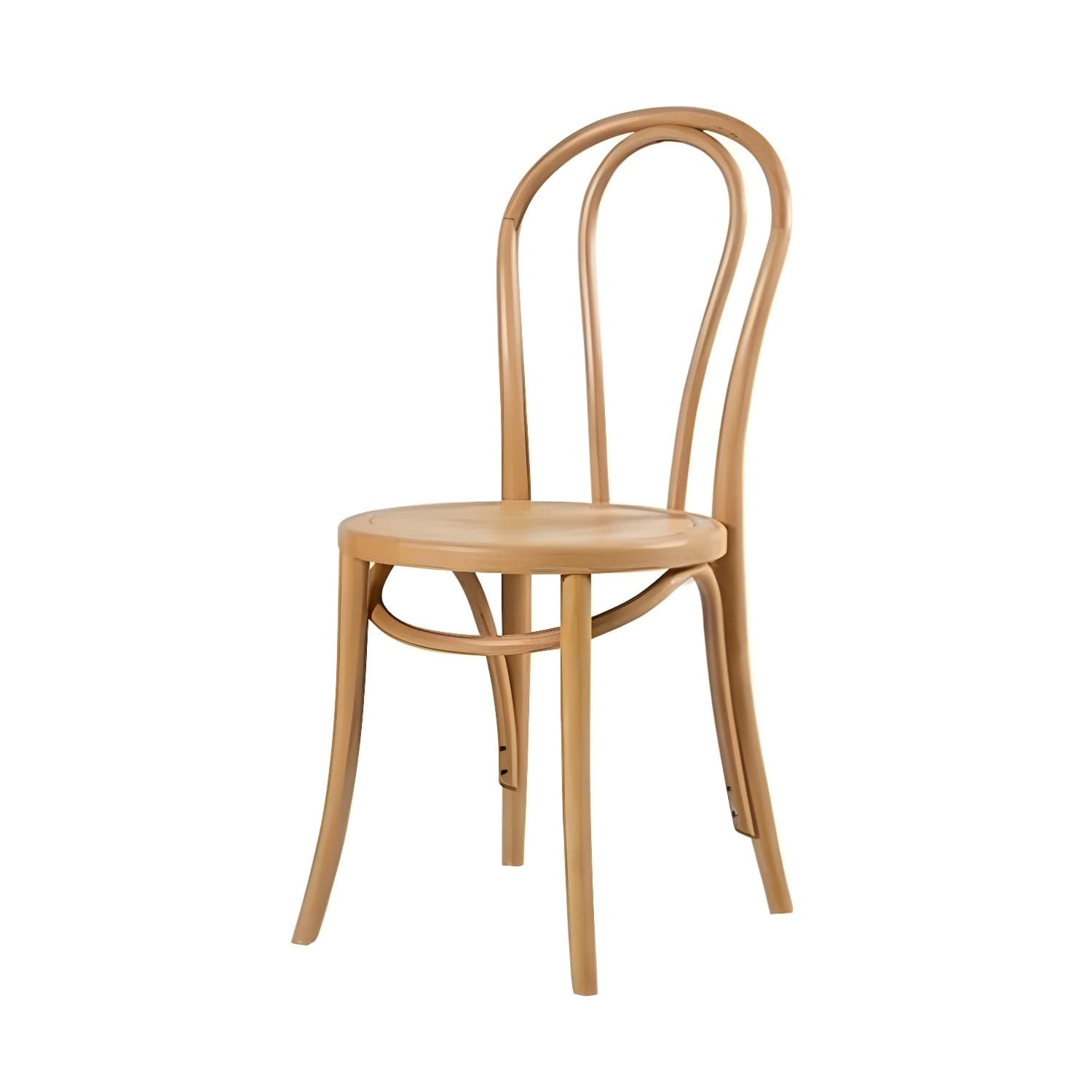 Modern Open Back Side Chair with Beech Wood Legs for Kitchen & Dining - Non-Upholstered thumbnail 8
