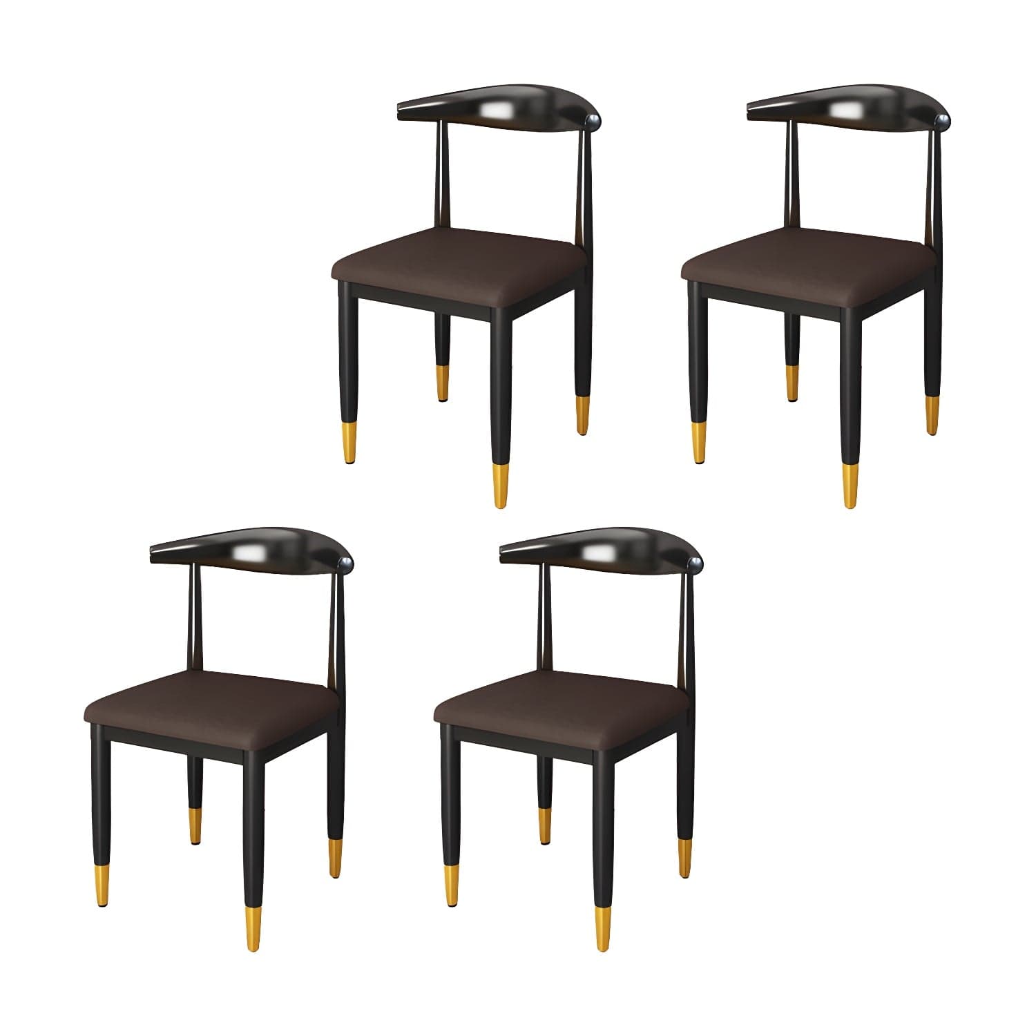 Indoor Open Back Dining Chair Industrial Upholstered Armless Chair thumbnail 5