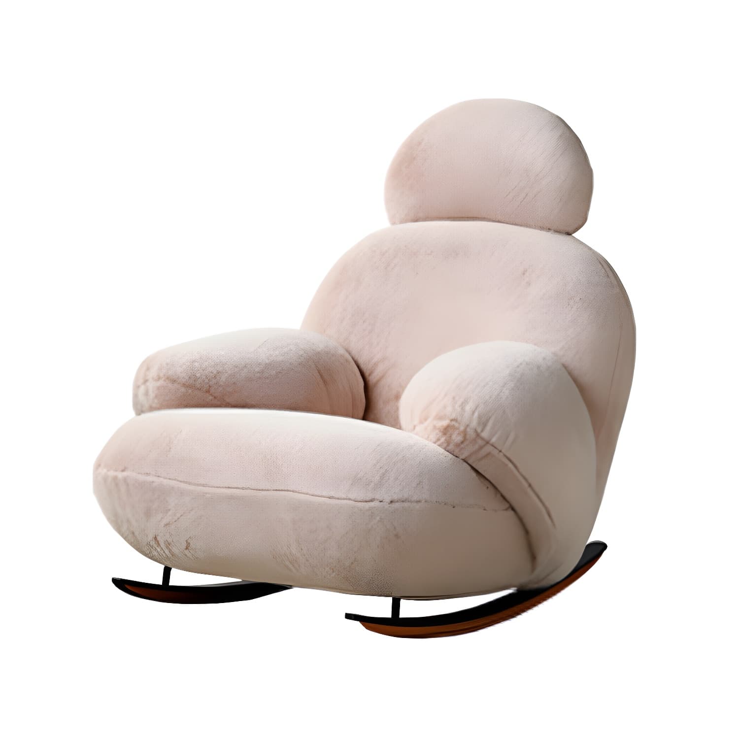 Velvet Upholstered Rocking Chair Modern Style Rocking Accent Chair - image 9