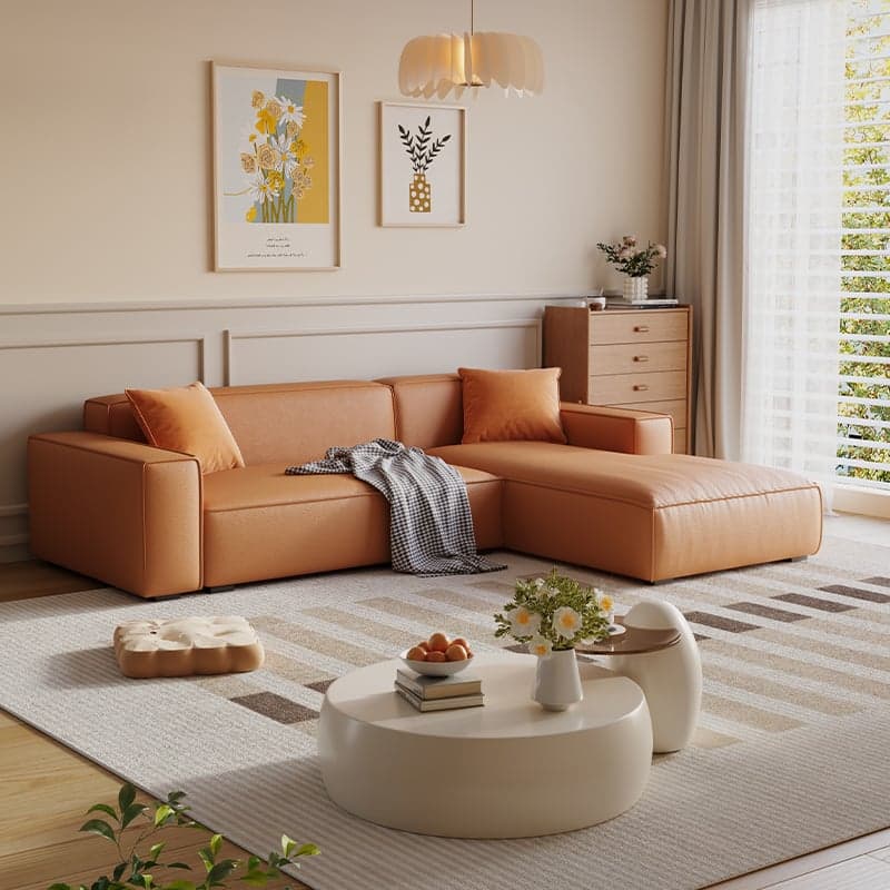 Trendy L-Shape Tear Resistant Sofa Chaise for 3-seater with Square Arm and 1 Chaise thumbnail 1