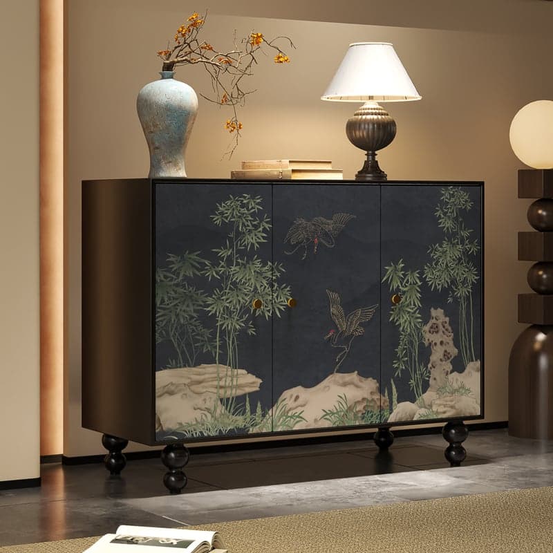 Trendy Rectangle Standalone Accent Cabinet in Ink with Manufactured Wood and Cabinet Knobs thumbnail 4