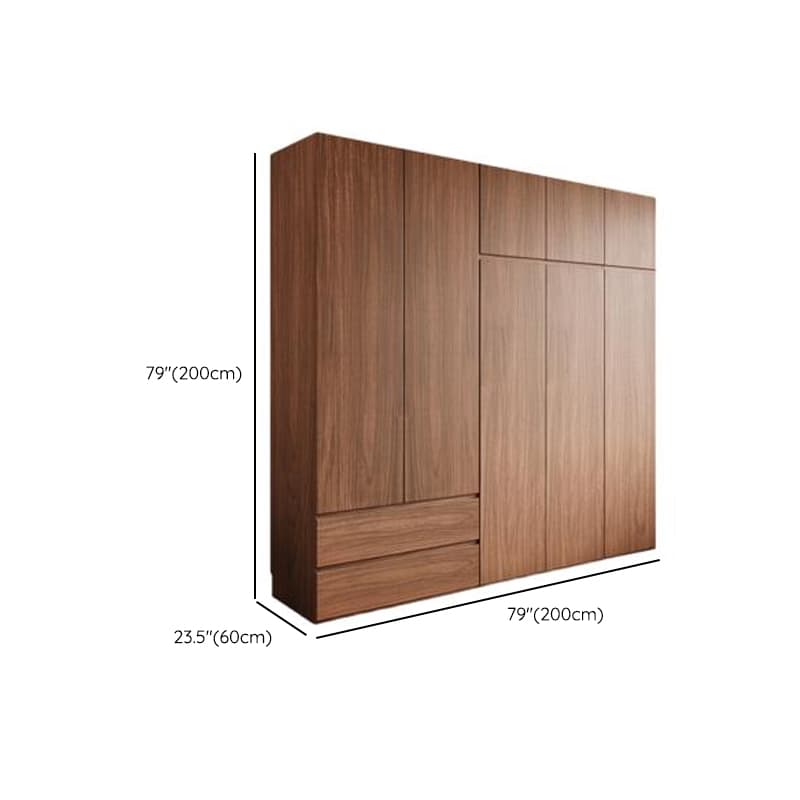 Acorn Minimalist Natural Wood Independent Wardrobe Closet with Soft Close Drawer, Soft Close Door, and Interior Shelves thumbnail 14