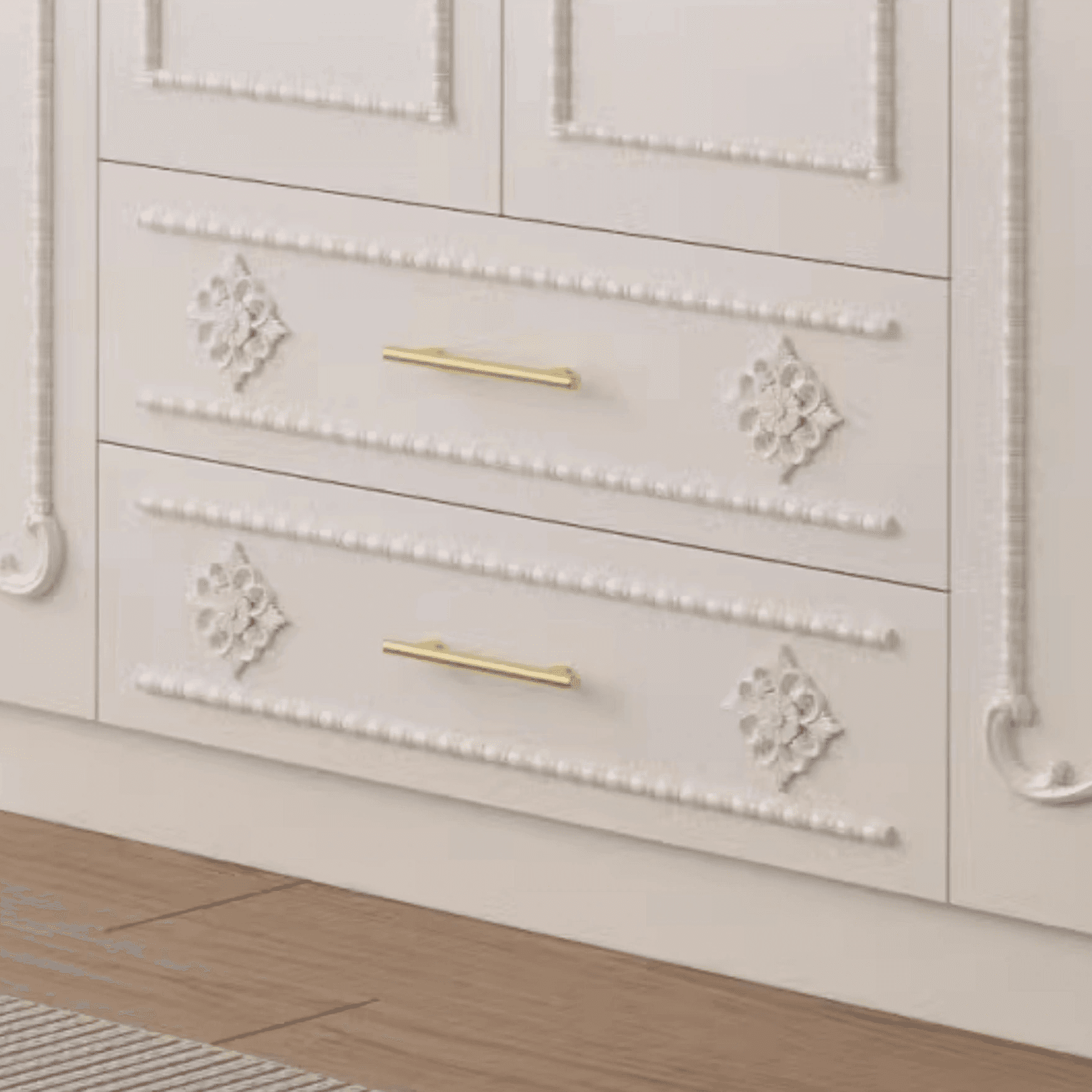 White Simple Timber Wardrobe Closet Soft Close Drawer Soft Close Door Interior Shelves thumbnail 7