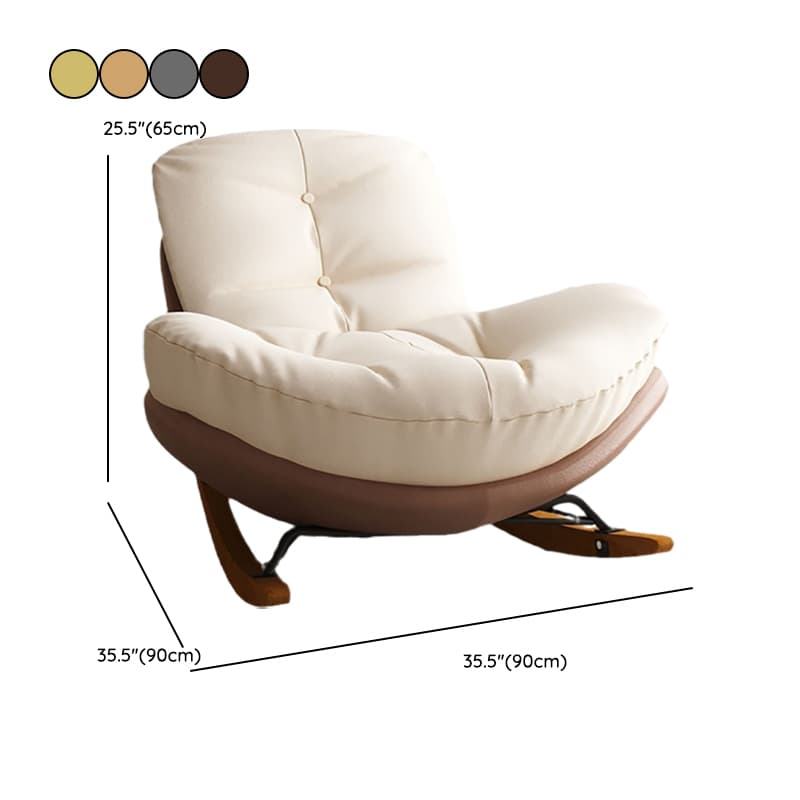 Chalk Modern Simple Style Upholstered Rocking Chair Couch, Scratch-defiant & Cushioned thumbnail 18