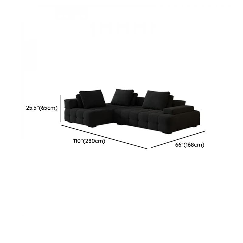 Cotton Midnight Black Standard/Single Sofa with Armrest and 4/3/1 Pillows thumbnail 8