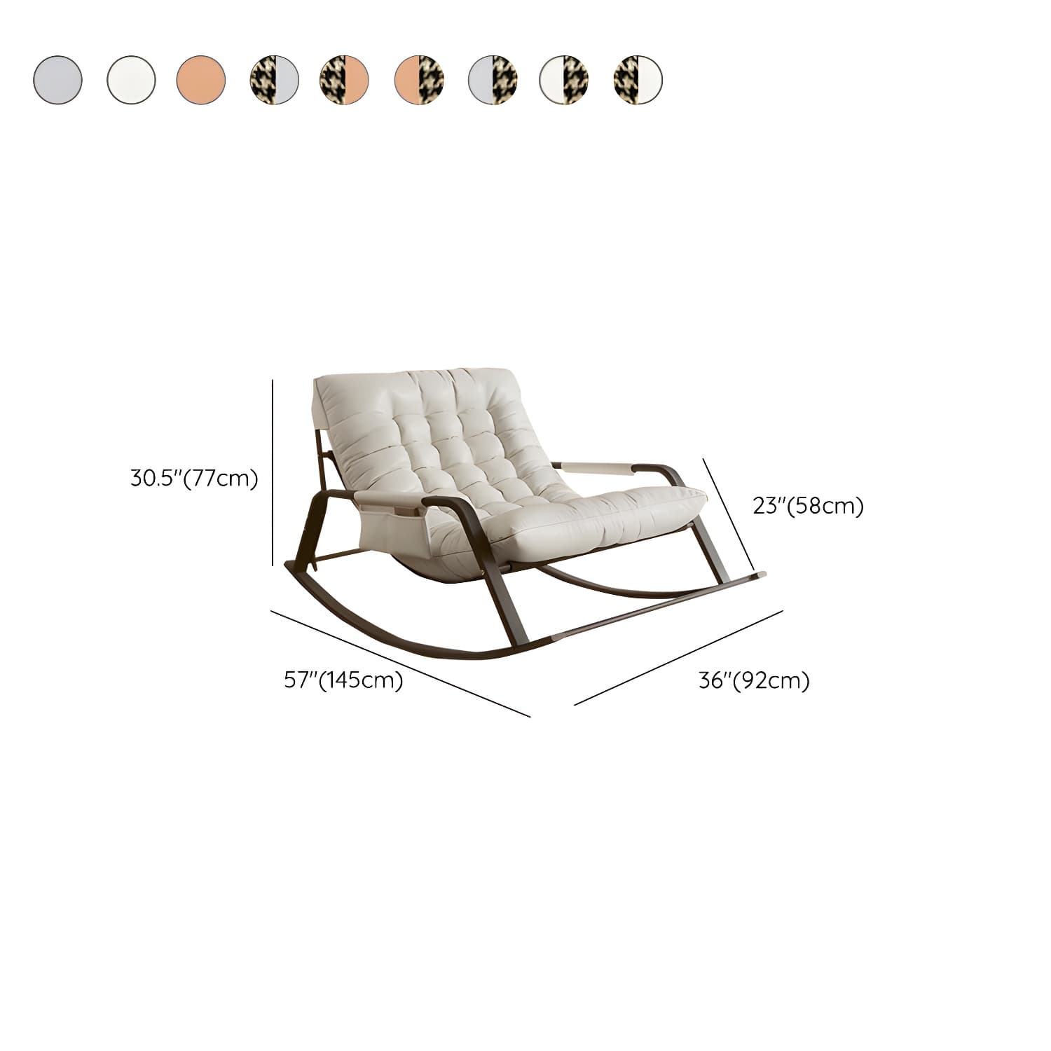 Stylish Tufted Upholstered Rocking Chair - Modern Design for a Comfy Home thumbnail 21