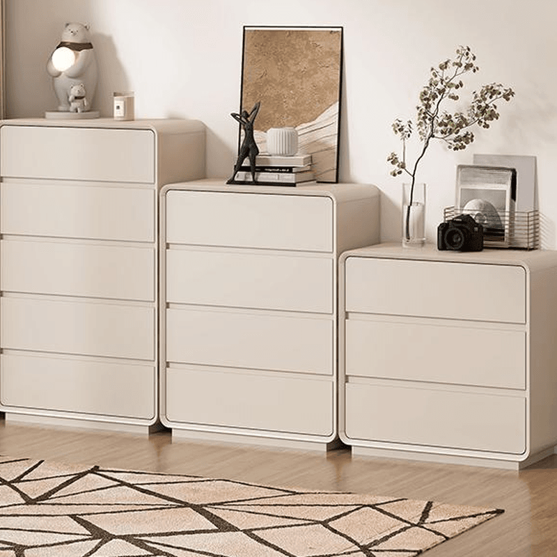 Off-White Trendy Composite Wood Bachelor Chest/Double Dresser/Lingerie Chest with 3/4/5 Drawers in Vertical/Horizontal Orientation thumbnail 1