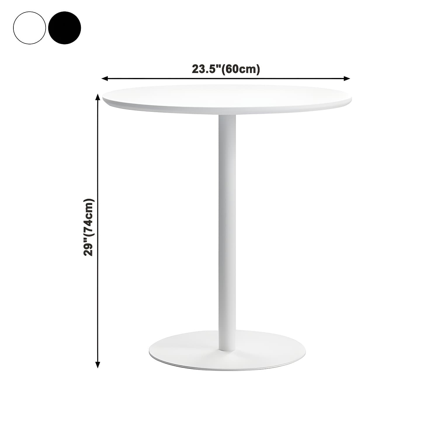 Round Tulip Base Casual Dining Table Four-Color Fixed Table with Solid Wood thumbnail 28