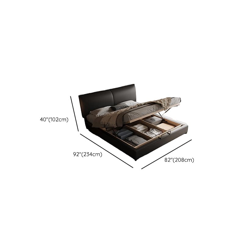Solid Color Storage Bed/Platform Bed with Pine Wood Frame for Living Room thumbnail 14