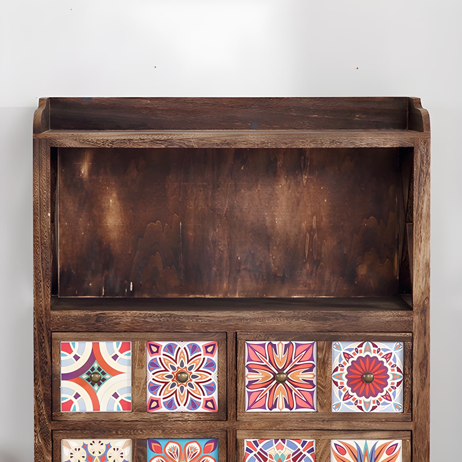 Rustic Farmhouse Wood Server - Compact Sideboard with Drawers and Open Storage thumbnail 10