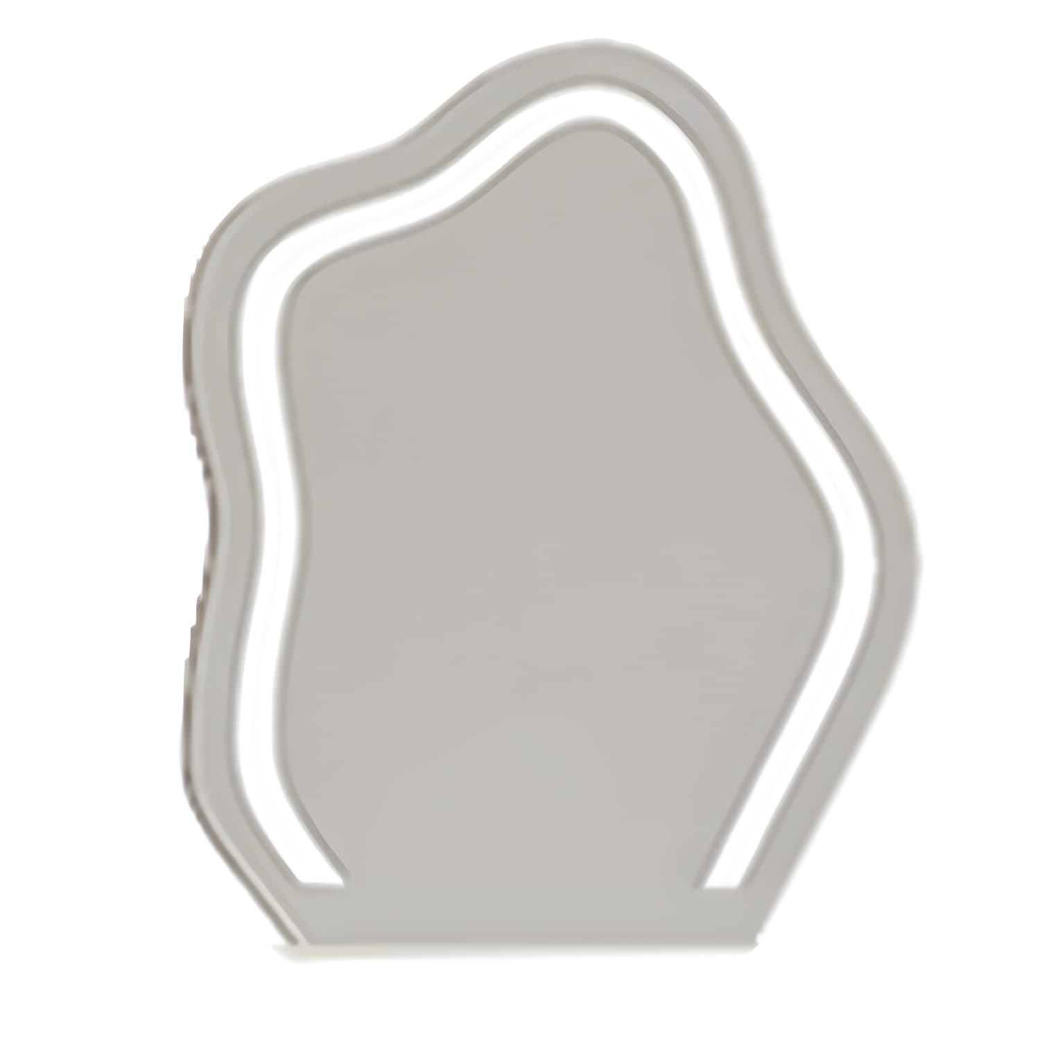 Contemporary White Wood Rectangle Top Make-up Vanity with Lighted Mirror thumbnail 10