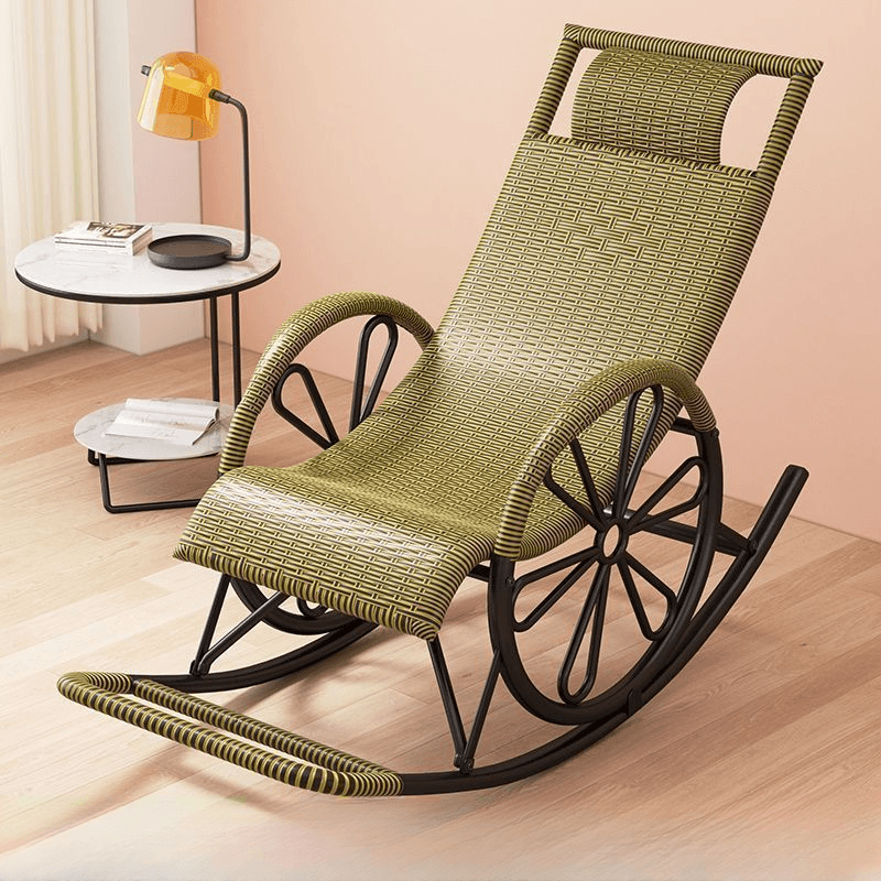 Craftsman Cane Porch Rocker with Round Arm thumbnail 4