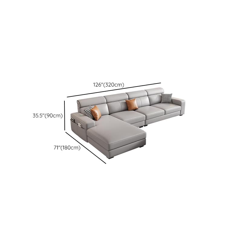 L-Shape/Straight Sofa/Sofa Chaise with USB Port, Left/Horizontal Orientation thumbnail 19