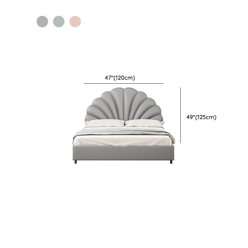 Modish No Distressing Timber Panel Headboard with Arched Shape for King/Twin XL/Full Bed, Featuring Sponge Upholstery and Standard Height thumbnail 14