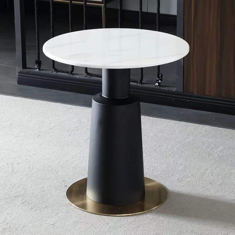 Glamorous Rounded Stone Dining Table for 2, Scratch-proof and Fixed Mechanism thumbnail 15