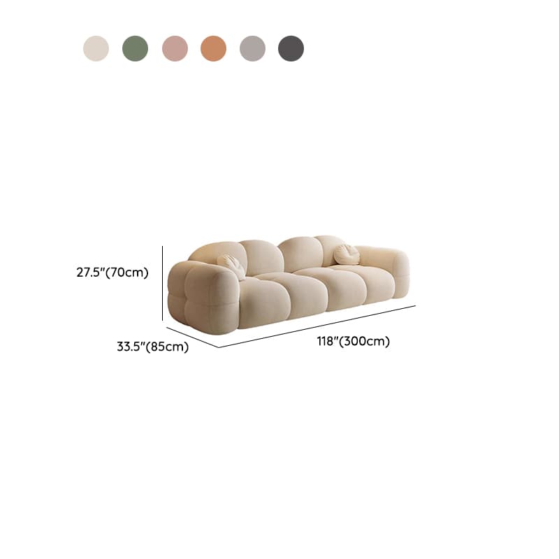 Versatile Grey/Blush/Amber Flannel Standard Sofa/Loveseat with Arm and Concealed Support thumbnail 19
