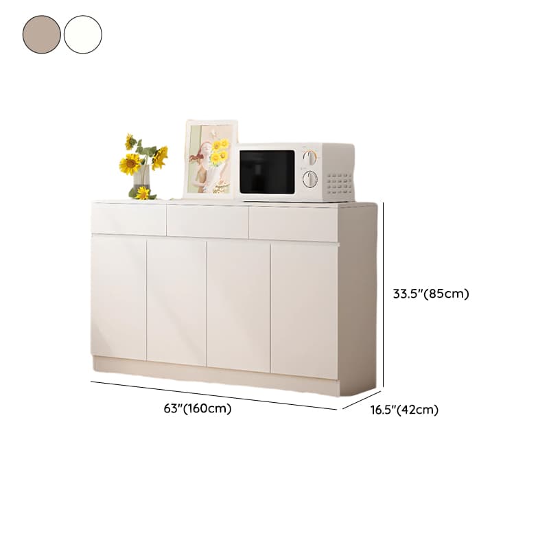 Simple Sideboard with Multiple Drawers, Closet Cabinet, Standard and Narrow Sizes, 1 or 2 Shelves, Wood Countertop, 2 to 5 Doors thumbnail 17