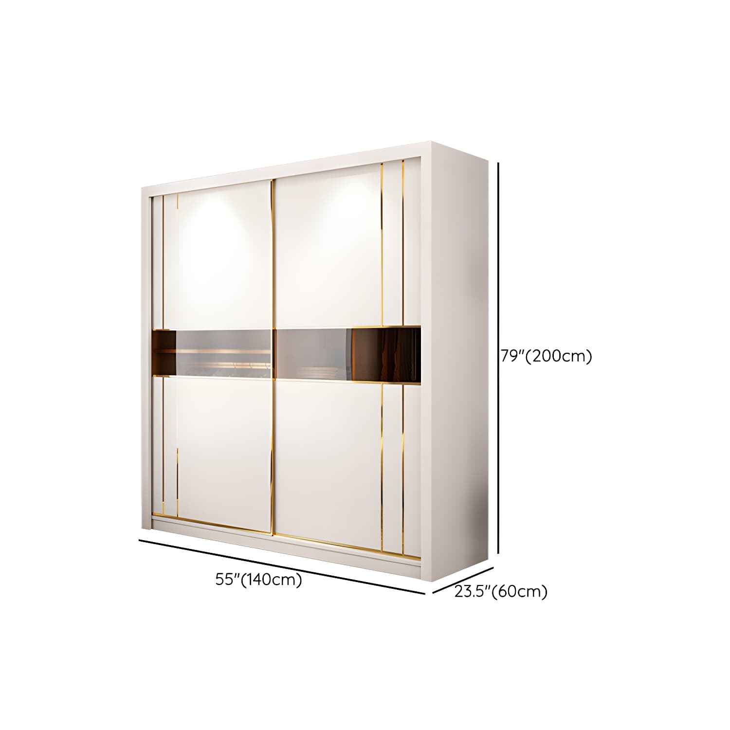 Modern Style Wardrobe Cabinet Glass Wardrobe Closet for Home thumbnail 14