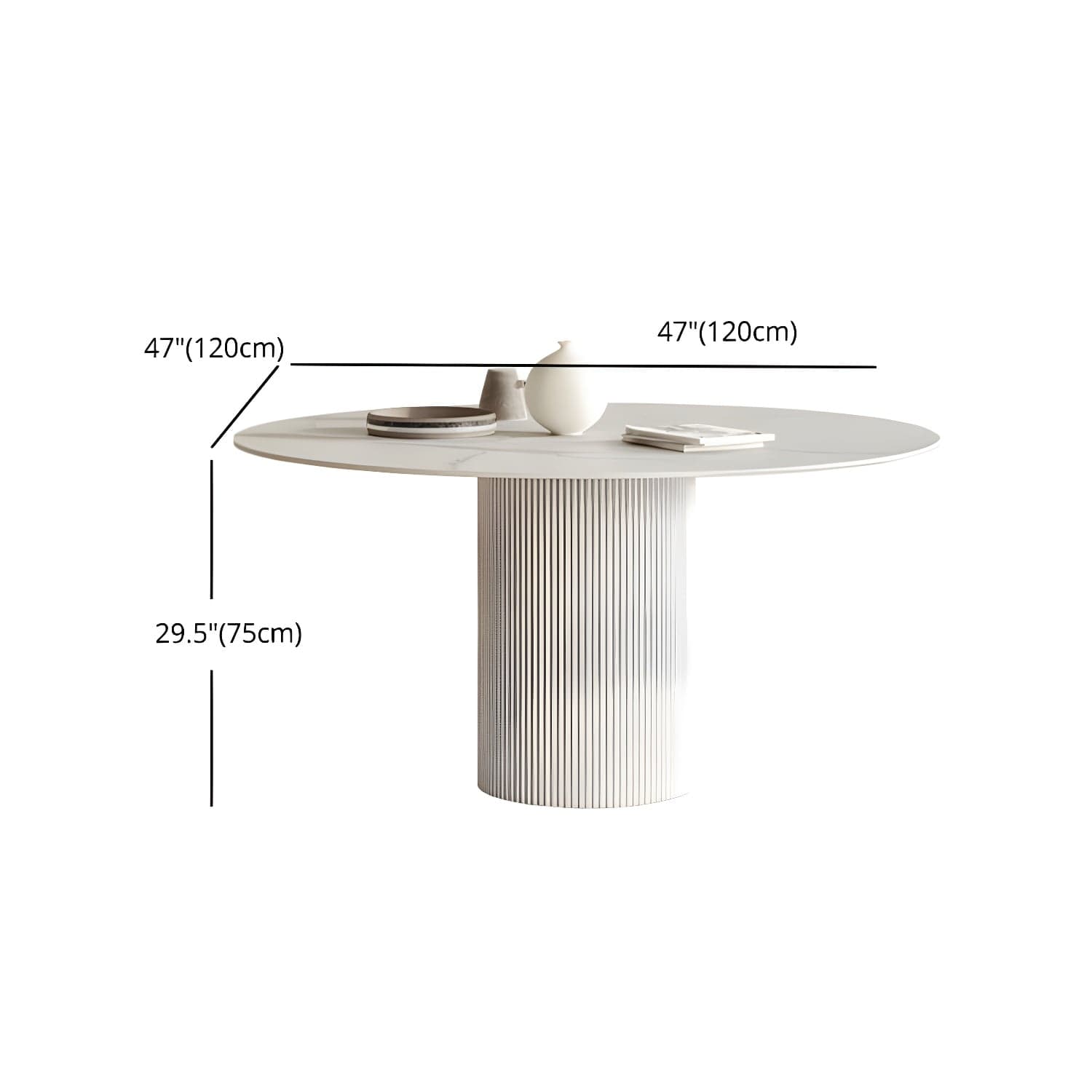 Modern 1/4/5/7 Pieces Dining Set Round Stone Dining Table for Dining Room thumbnail 11