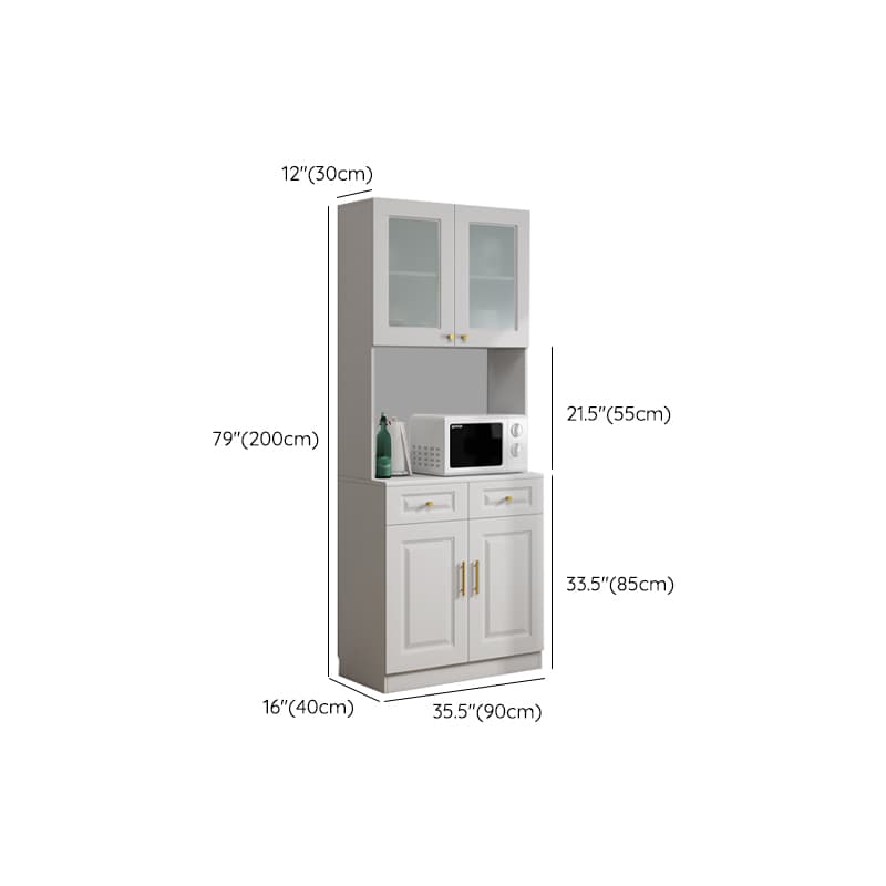 Glam White Wood Sideboard with Storage Cabinets and Included Adjustable Shelving thumbnail 24
