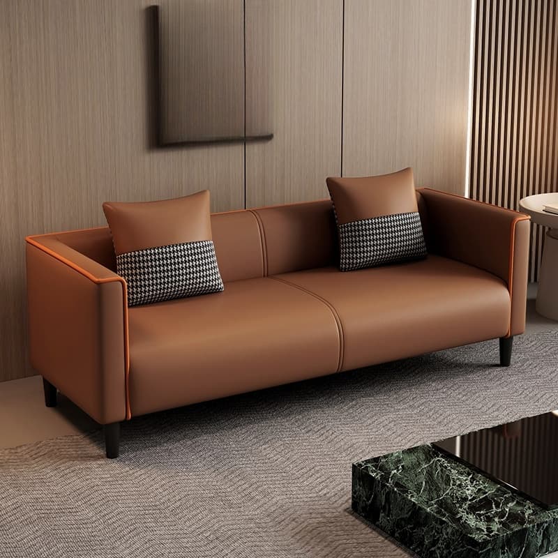Versatile Standard Sofa/Loveseat/Single Sofa in Synthetic Leather with Dark Blue/Sage/Amber Color and Arm thumbnail 3