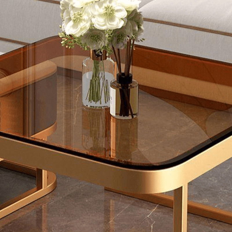 Square Double Nesting Accent Table with Framework Base for Home thumbnail 11