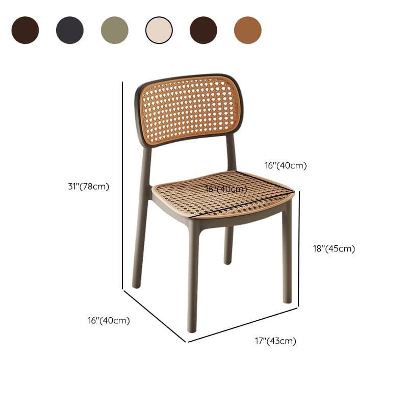 Contemporary Side Chair with Uncovered Back, Cocoa/Sage/Wood Grain Synthetic Legs thumbnail 14