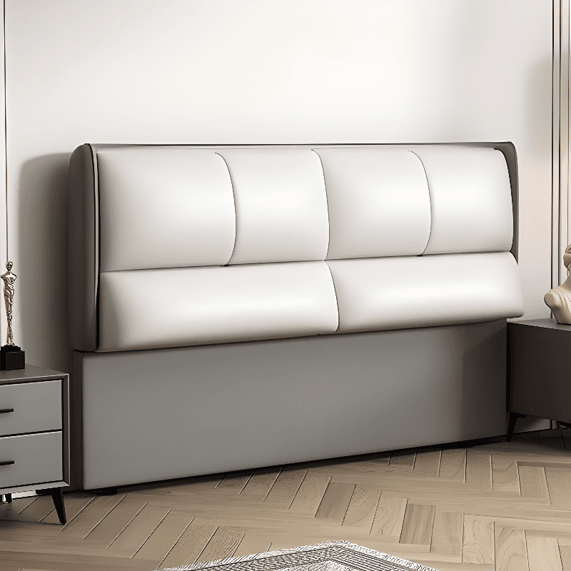 Modish Style Panel Headboard in Pine Wood with No Distressing, Rectangle Shape for King/Twin XL/Queen Bed, Featuring Sponge Upholstery Fill and Standard Height thumbnail 5