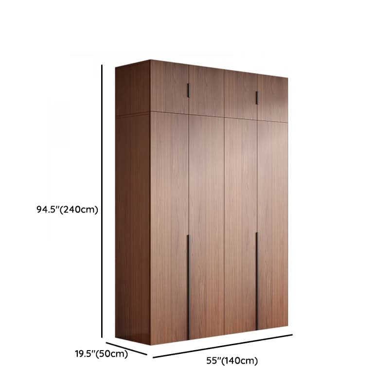 Sepia Minimalist Lumber Independent Cabinet Armoire with Soft Close Door, Interior Shelves, and Hanging Rod thumbnail 17