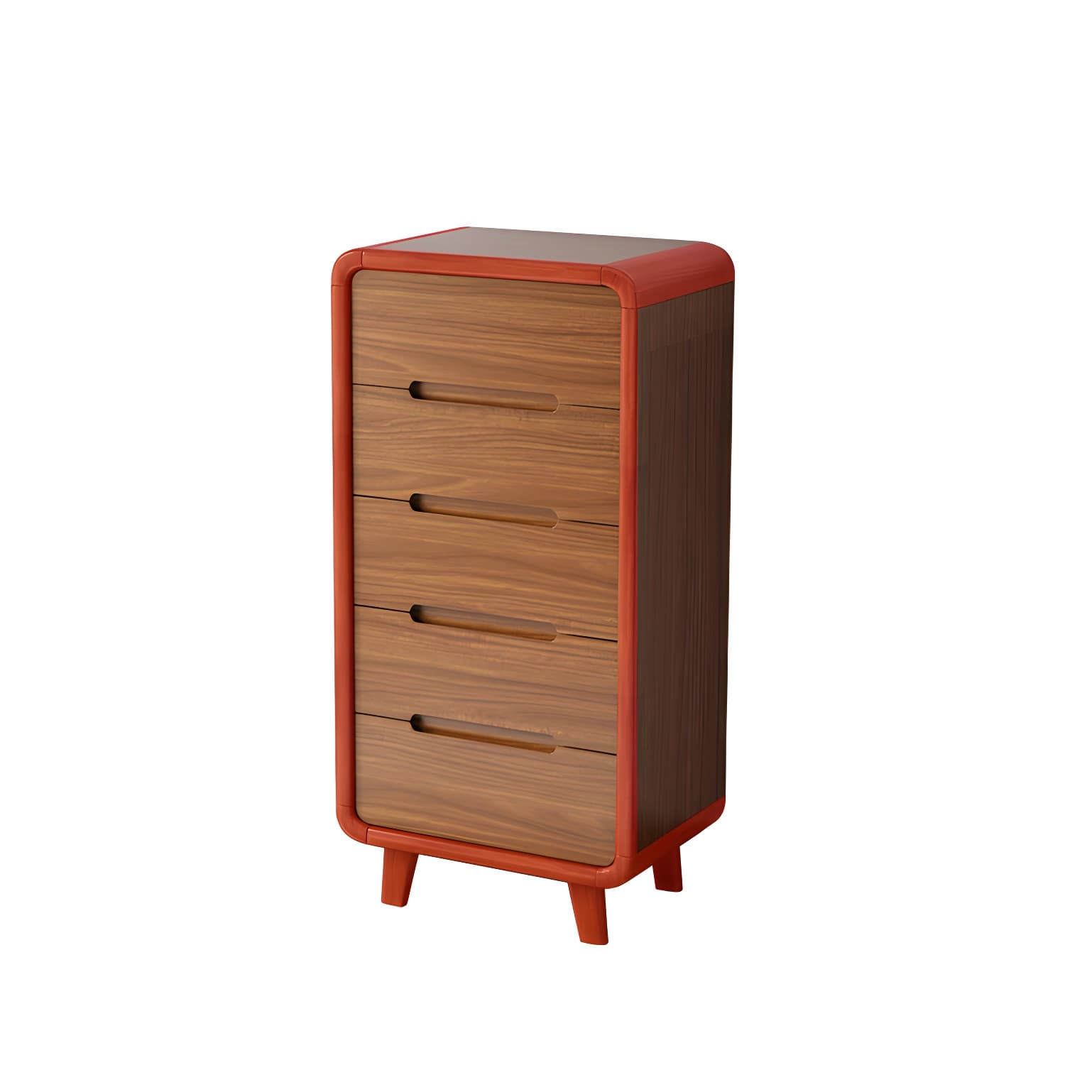 Modern Solid Wood Dresser with Narrow Profile and Drawers in Natural Finish thumbnail 9