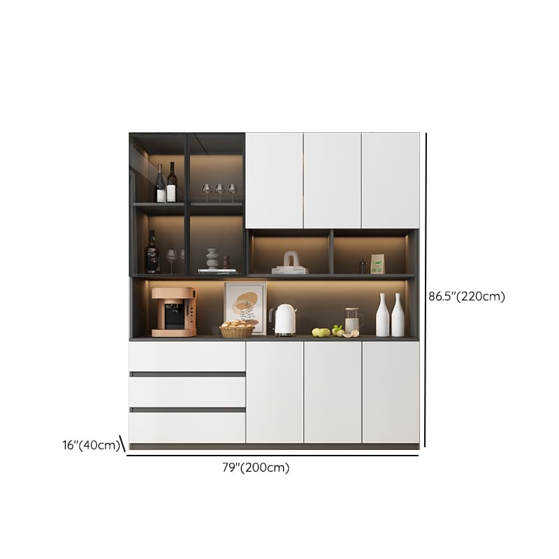 Two Toned Unclosed & Self-supporting Wide Sideboard with 2 Shelves & Benchtop thumbnail 29
