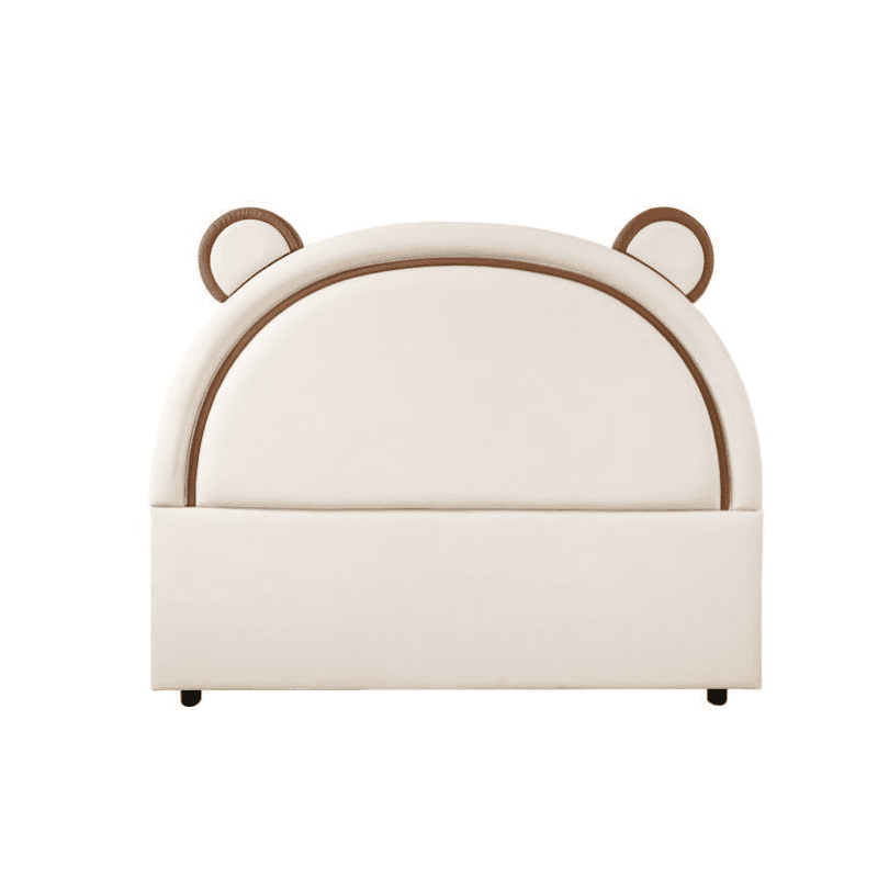 Modish Timber Panel Headboard with No Distressing, Arched Shape for Twin XL/King/Queen Bed, Featuring Sponge Upholstery and Standard Height thumbnail 3