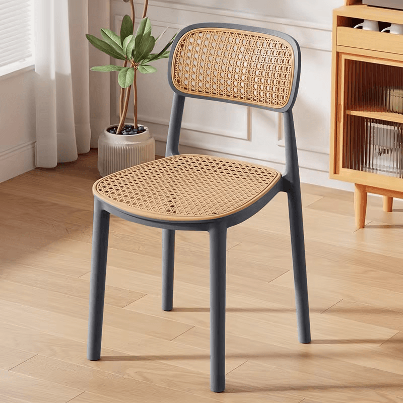 Contemporary Side Chair with Uncovered Back, Cocoa/Sage/Wood Grain Synthetic Legs thumbnail 4