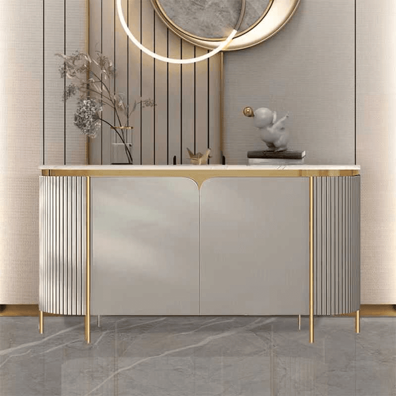 Glamorous Ground Sideboard with Standard/Narrow Size, 1 Shelf, Cabinets, Sintered Stone Countertop, and 2 Doors thumbnail 14