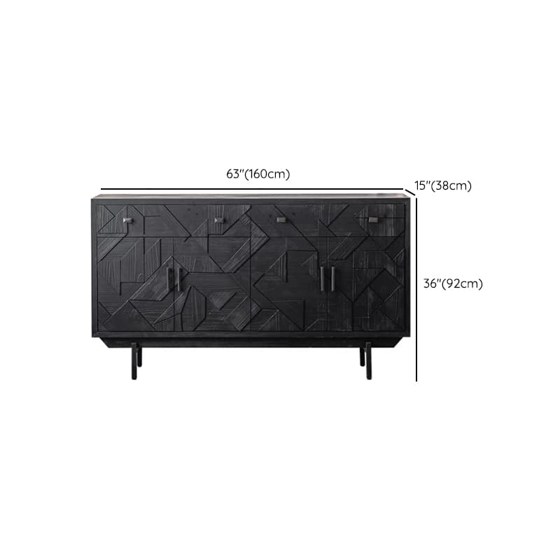 Modern Simple Style Rectangle Standalone Accent Chest with Lumber Drawer in Ink thumbnail 14