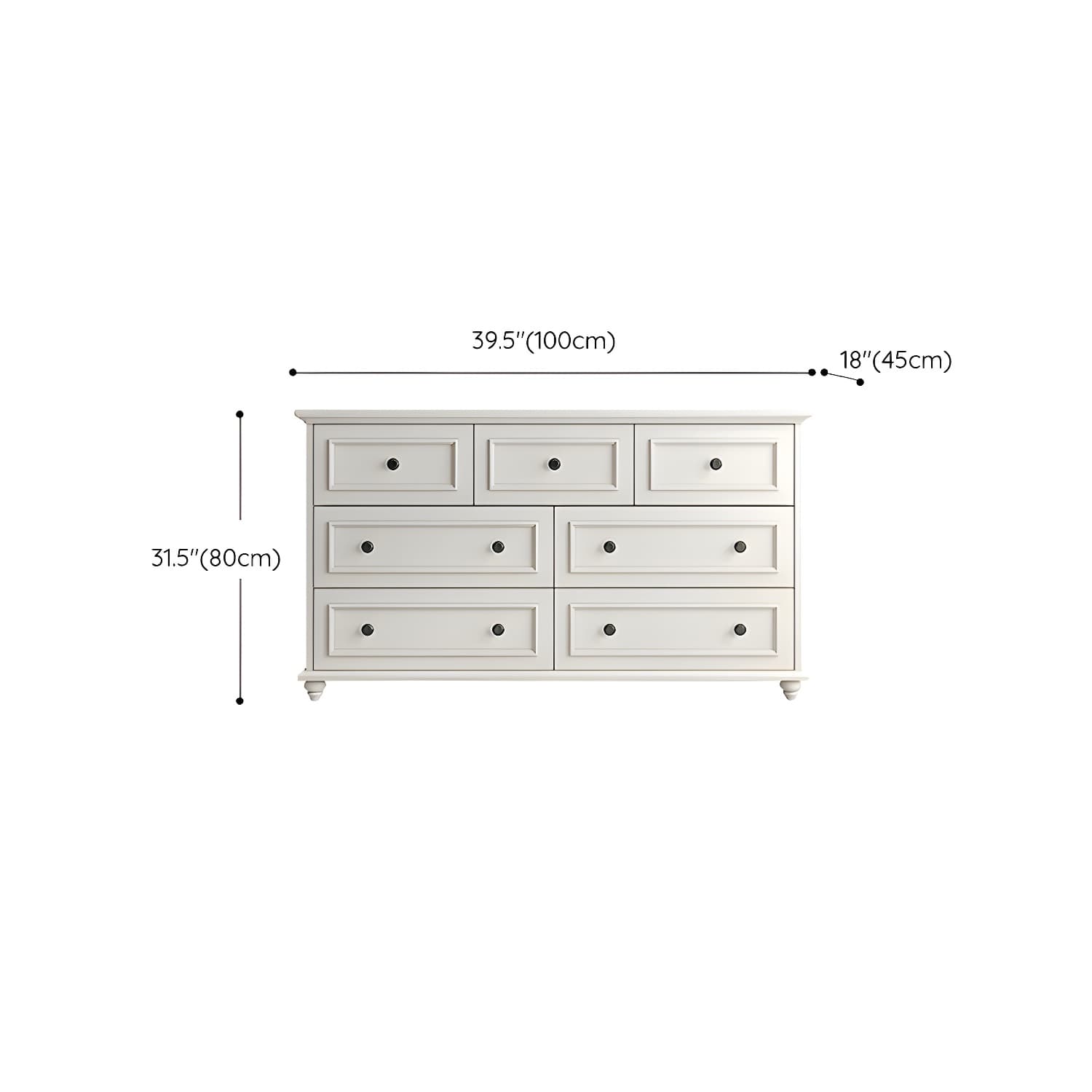 Solid Wood and Soft-Close Drawers Modern Chest with Wood Top thumbnail 22