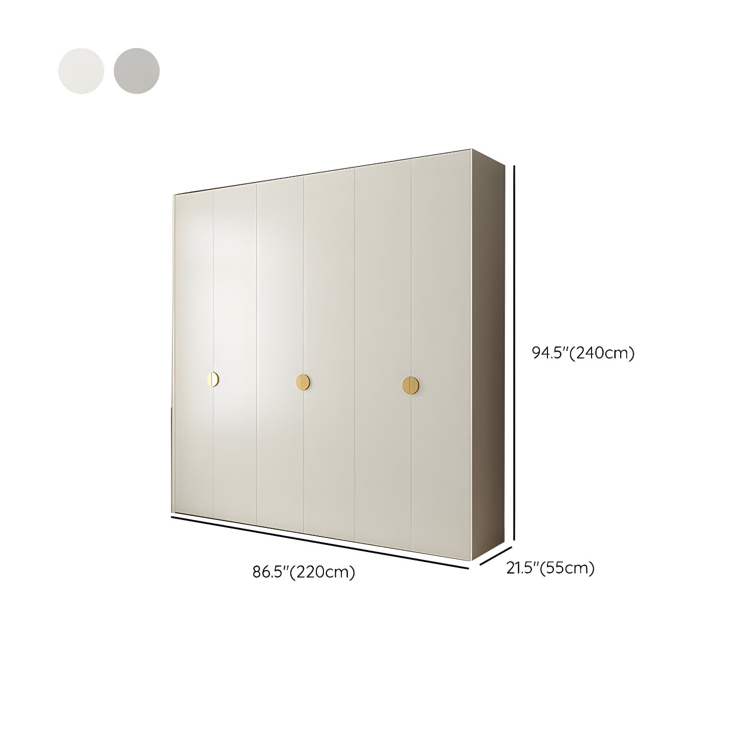 Engineered Wood Wardrobe Cabinet Modern Wardrobe Closet with Shelves for Home thumbnail 20