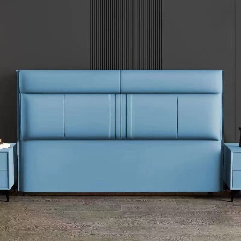 Trendy Panel Headboard in Natural Wood with No Distressing, Rectangle Shape for Queen/Full Bed, Featuring Sponge Upholstery and Standard Height thumbnail 2
