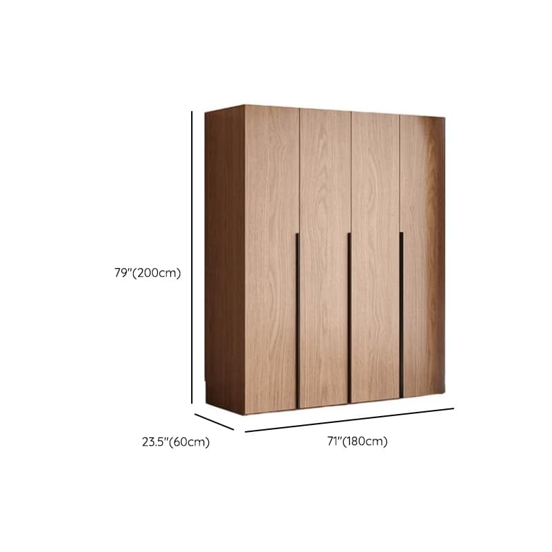 Cocoa Art Deco Self-supporting Cabinet Armoire with Soft Close Drawer, Interior Shelves, and Hanging Rod thumbnail 10
