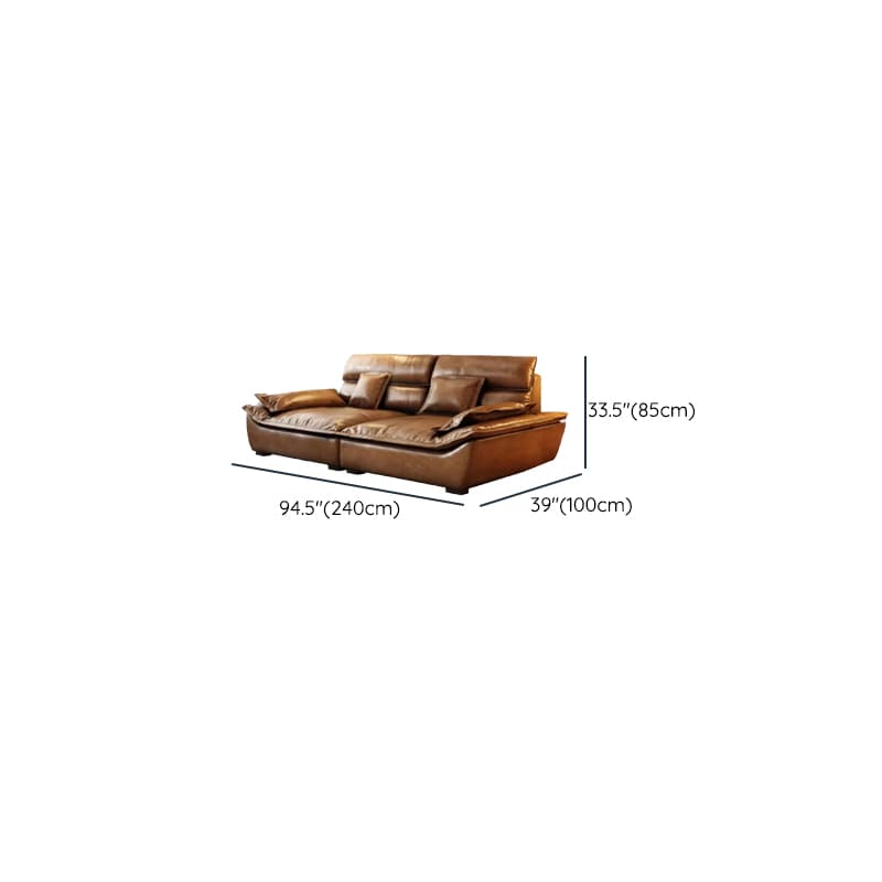Drawing Room Standard Sofa in Mocha Pu Leather thumbnail 14