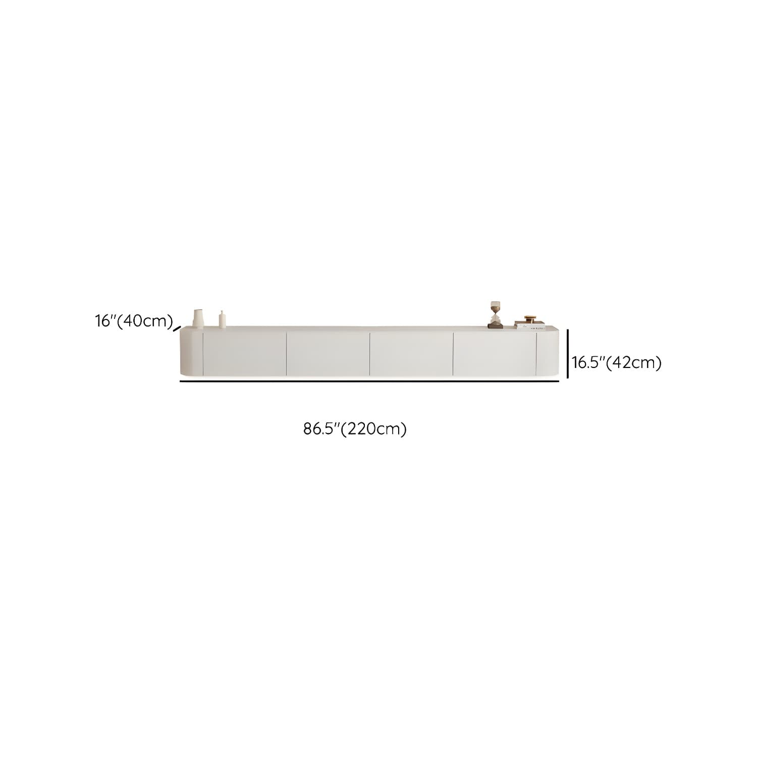 Modern Wood TV Stand Console White TV Media Stand with Drawers for Living Room thumbnail 15