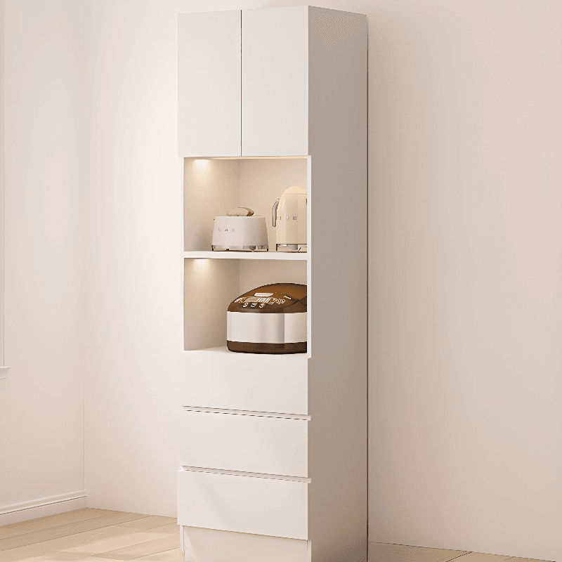 Simple Sideboard with Multiple Drawers, Closet Cabinet, Standard and Narrow Sizes, 1 or 2 Shelves, Wood Countertop, 2 to 5 Doors thumbnail 1