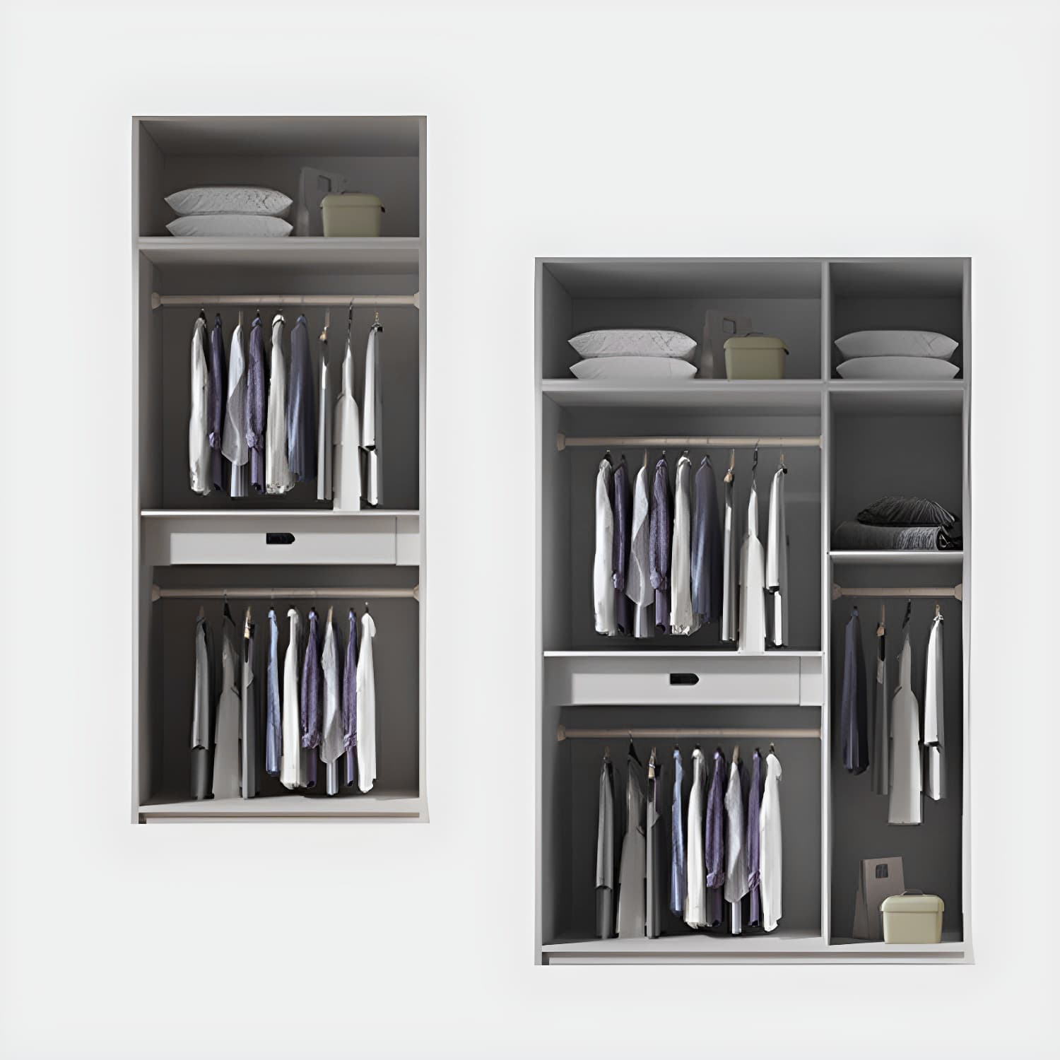 Bedroom Soft Close Doors Armoire Modern Style Wooden Wardrobe Cabinet thumbnail 7