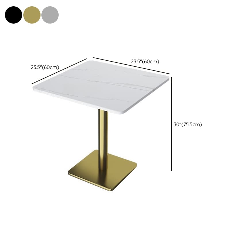 Trendy/Art Deco White Sintered Stone Dining Table, Fixed Mechanism, Seats 2, Scratch-immune thumbnail 17