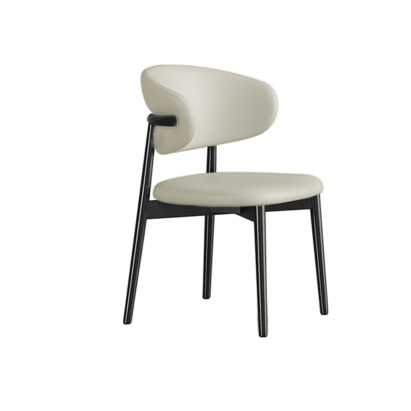 Simplistic Dinette Upholstered Armless Chair with Steel Legs, Low Back, and Foot Pads thumbnail 4