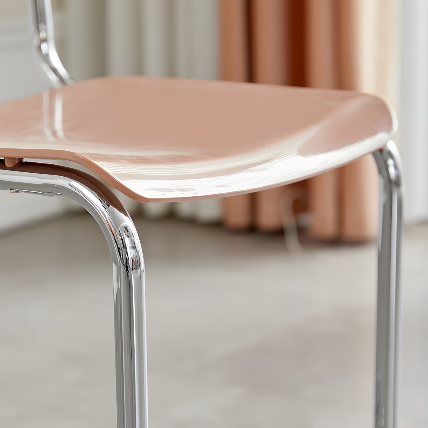 Modern Plastic & Acrylic Side Chair with Low Back and Open Back Style - Silver Leg Color thumbnail 13