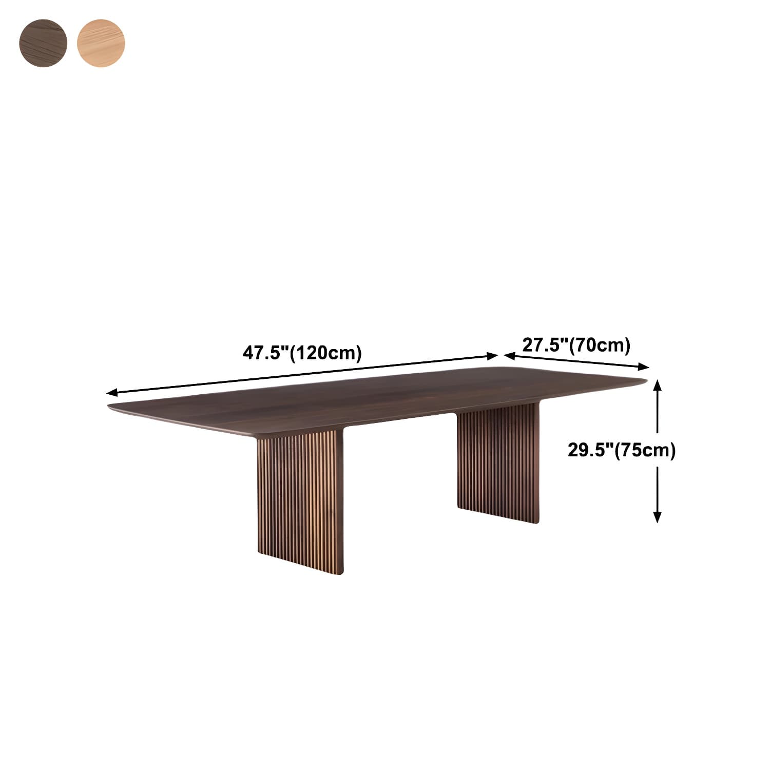 Pine Solid Wood Dining Site Table Modern Rectangle Double Pedestal Dining Table thumbnail 21