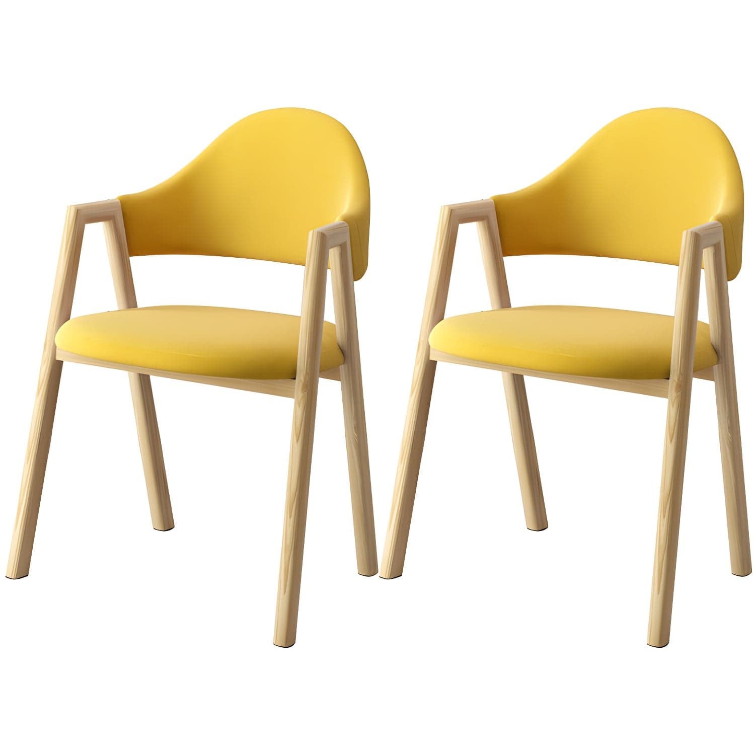 Scandinavian Study Room Metal Arm Chair Colorful Open Dining Chair with Natural Legs thumbnail 17