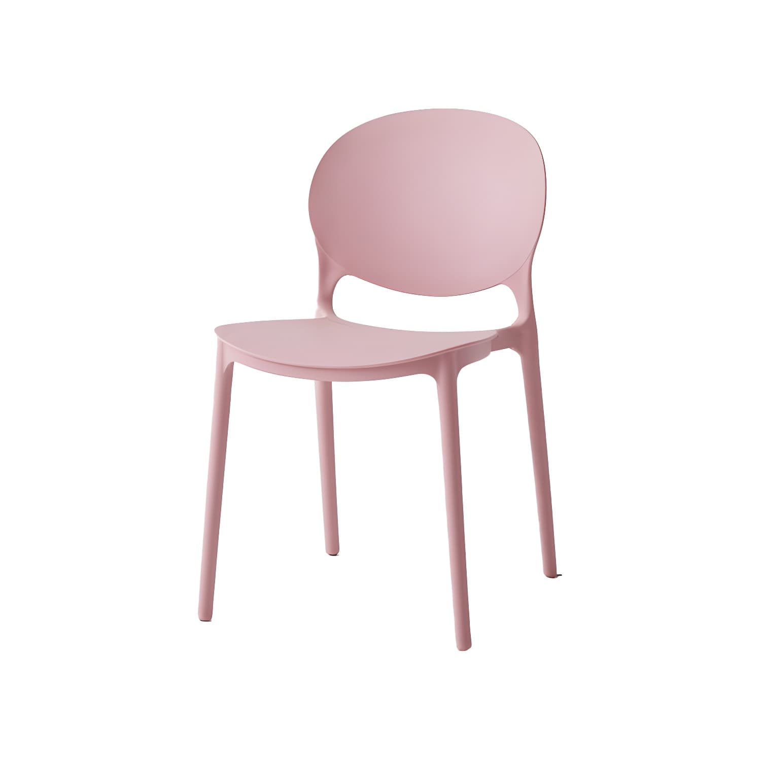 Modern Style Stackable Plastic Chair Open Back Dining Side Chair (Set of 4) thumbnail 16