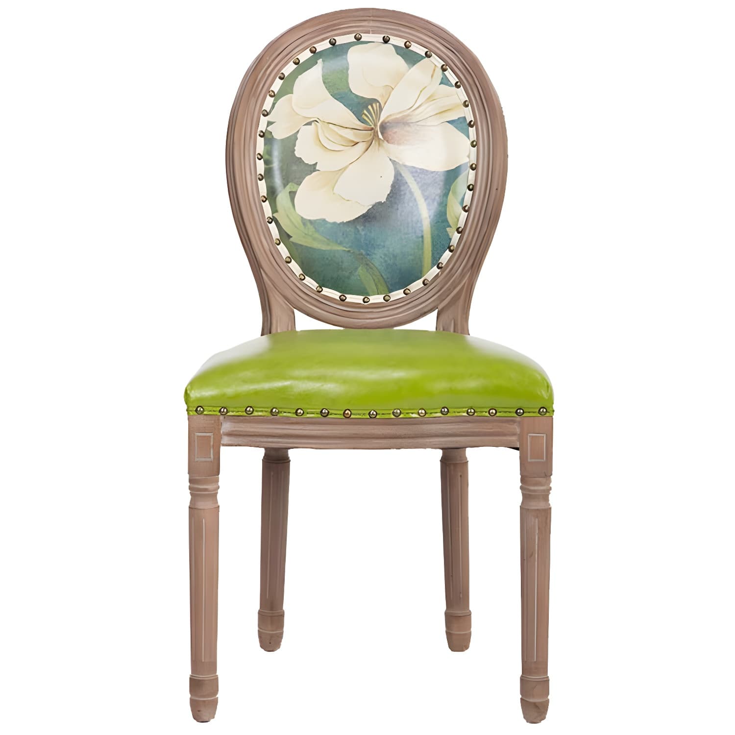 Solid Wood Country Style Dining Room Chair Matte Finish King Louis Back Side Chair thumbnail 9